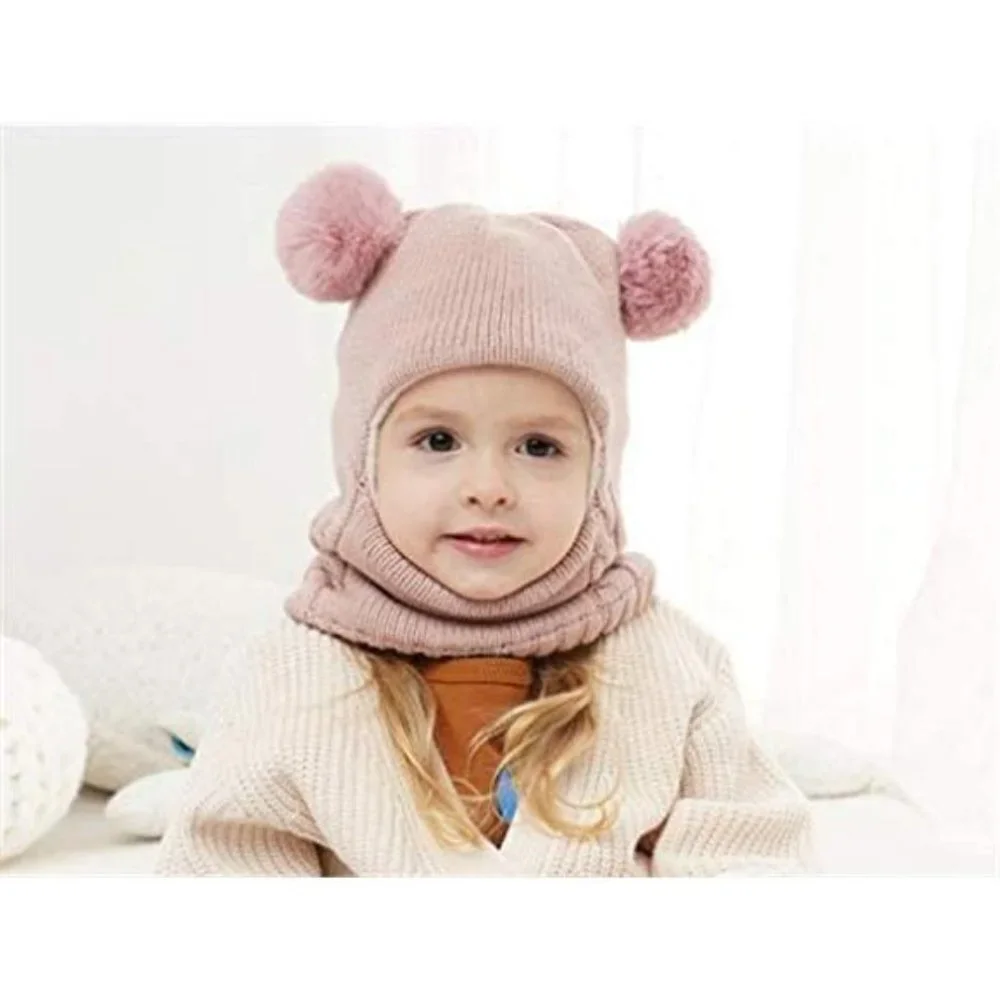 Baby Winter Hat Scarf Set, Unisex Infant Toddler Kids Hat Scarf